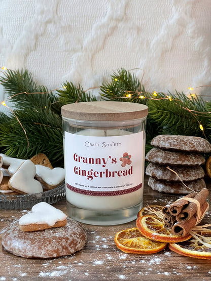An unopened scented candle on a decorated background