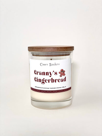 An unopened scented candle on a white background