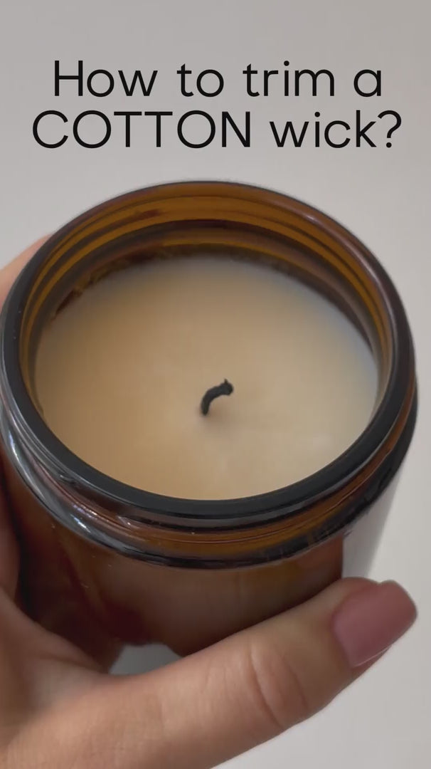 A tutorial on how to trim your scented candle's cotton wick