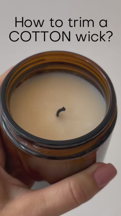 Tutorial on how to trim your scented candle's cotton wick